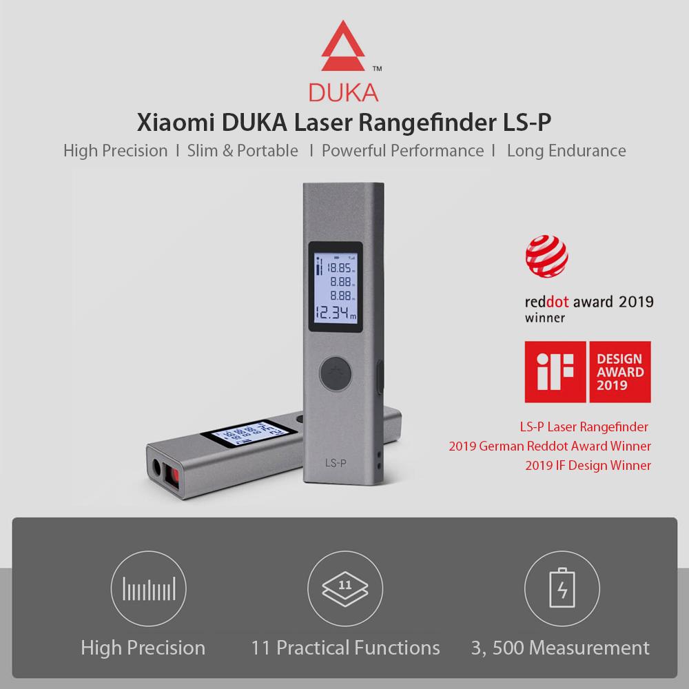 【ready stock】Brand new original Duka Laser Rangefinder LS-P 40m USB flash Charging Laser Range Finder High Precision Measurement Handheld