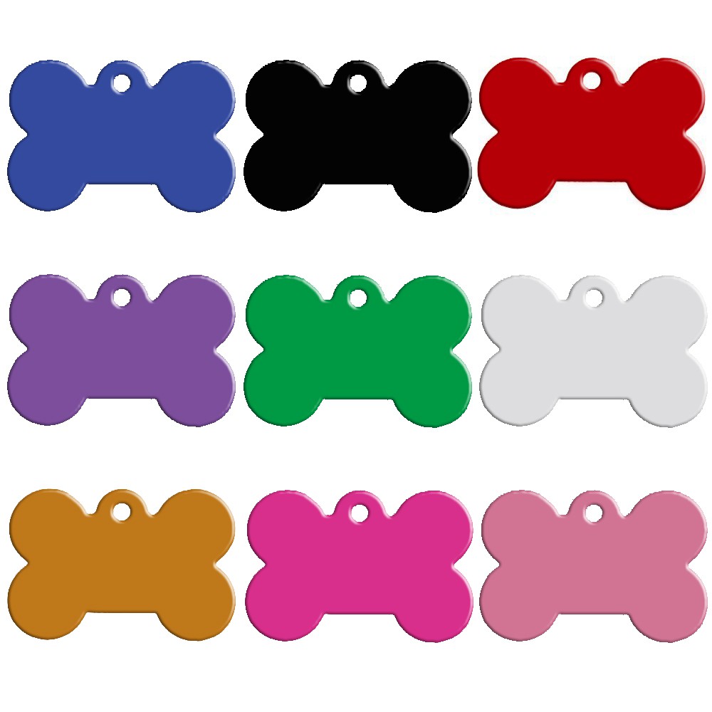 20pcs Lot Wholesale Bone Shape Blank Dog Tag Anodized Aluminum Bulk Tags S M L Shopee Singapore