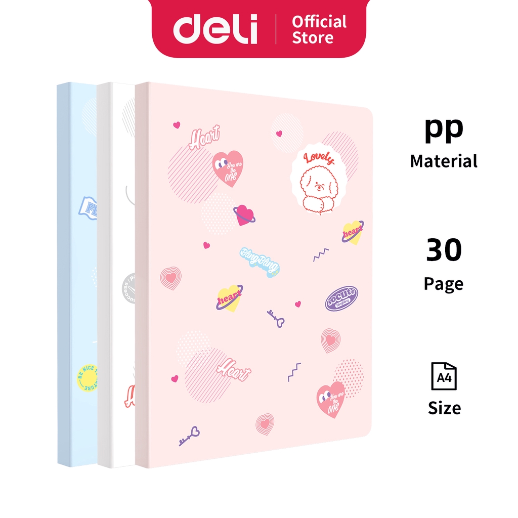Deli Display Book Fashion, Tas Dalam Transparan A4, 30 Halaman PP shell 72493 - Gambar 2