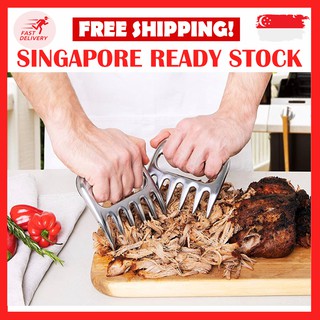 2pcs Manual Bear Claws Barbecue Fork BBQ Meat Fork Tongs Pull Meat Handler  Pork Clamp Roasting Fork BBQ Tools Grill Accessories