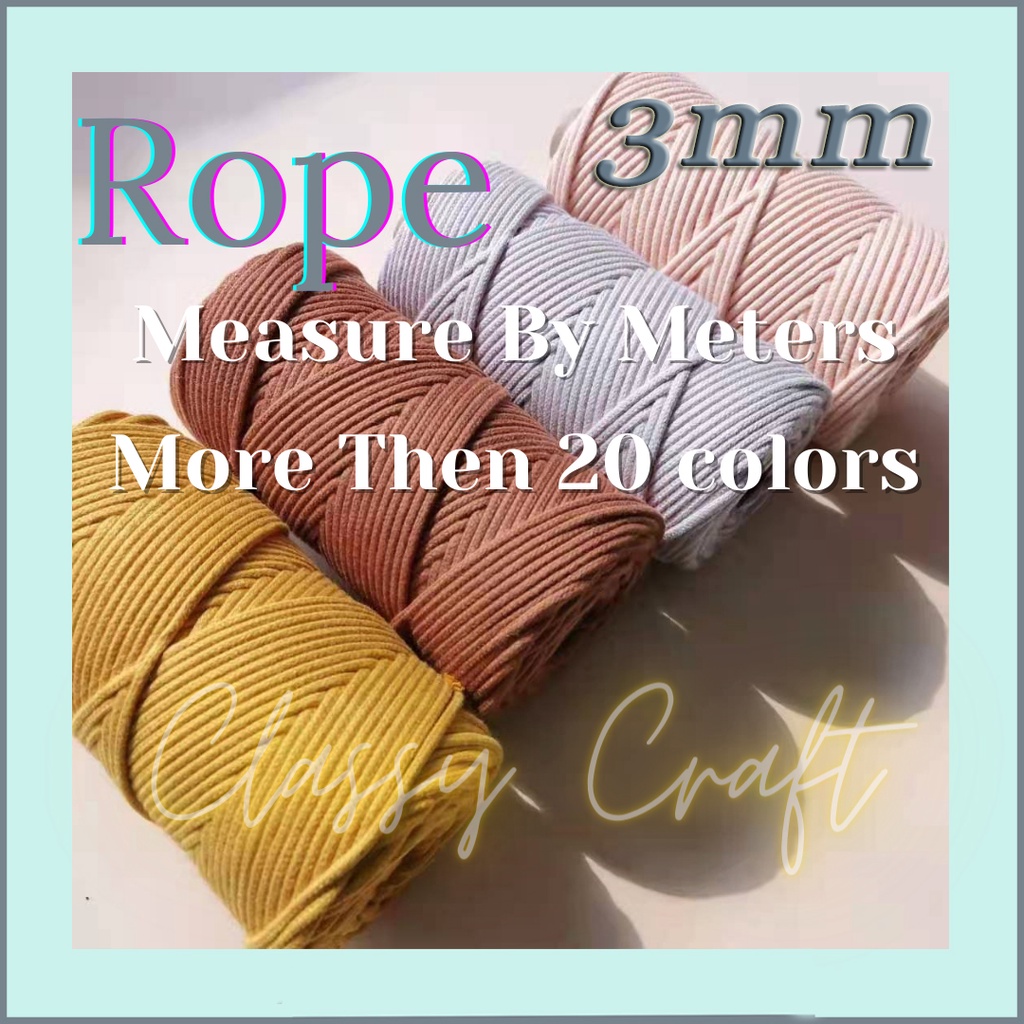 Cotton Rope 8 Mm 5 M White Rope Cord Macrame Yarn Rope Cotton Cord - View #10