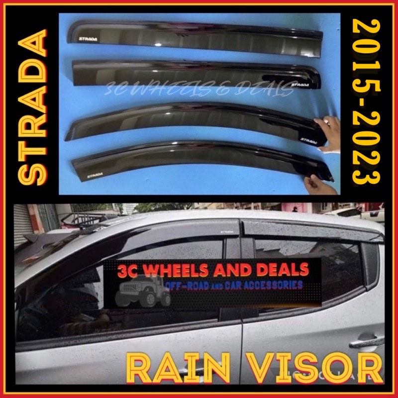 MITSUBISHI STRADA 2015-2023 RAIN VISOR (strada accessories) | Shopee ...