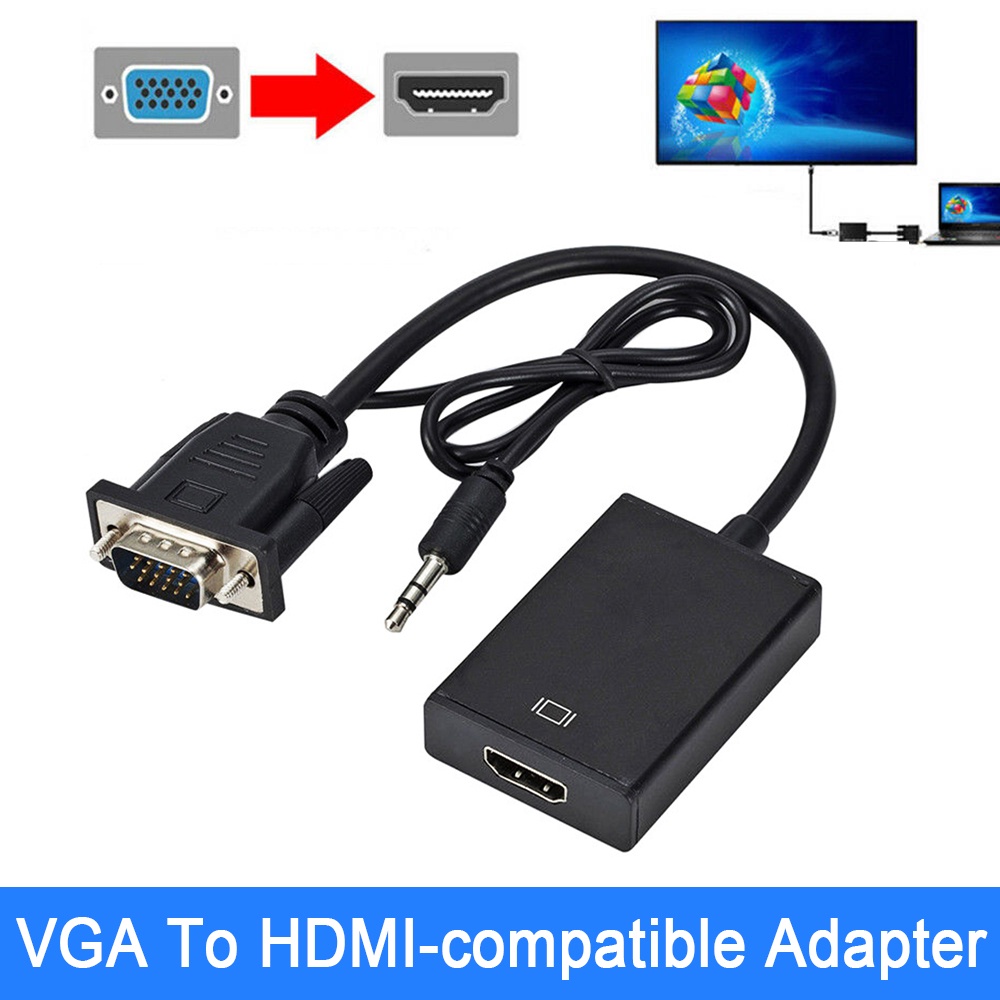 VGA Male to Female 1080P Adapter Converter Cable With 3