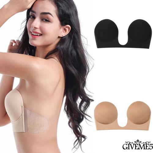 ♛❀♛Invisible Silicone Adhesive Stick On Push Up Strapless Bra Backless Hot