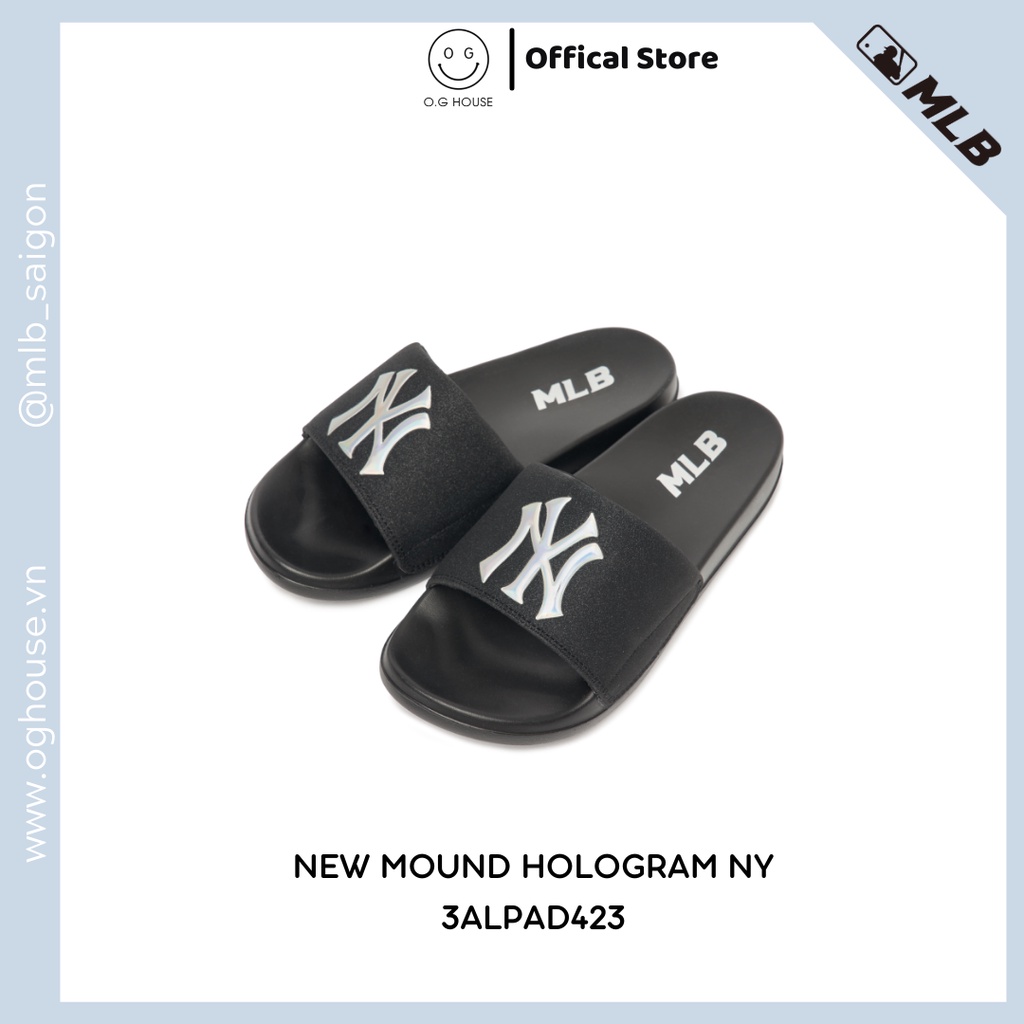 [Genuine] Mlb Newmound Hologram Slippers | Shopee Singapore