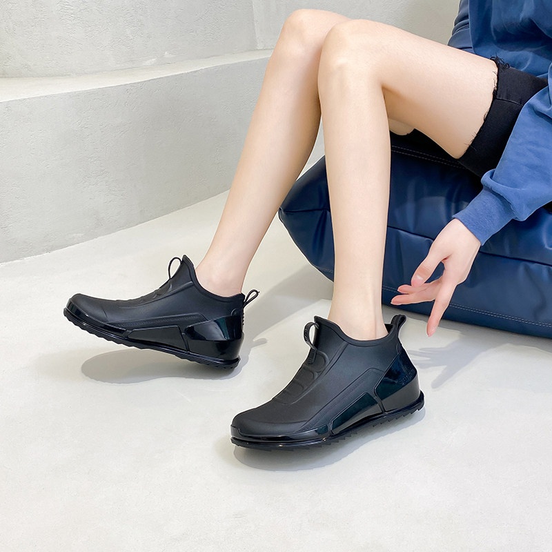 [Ready Stock] Summer Waterproof Shoes Women LowCut Rain Boots Women's