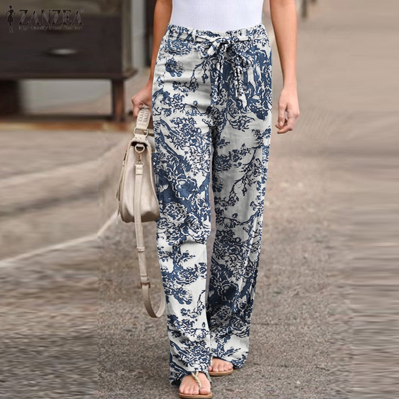 Casual Loose Wide Leg Belted Pants