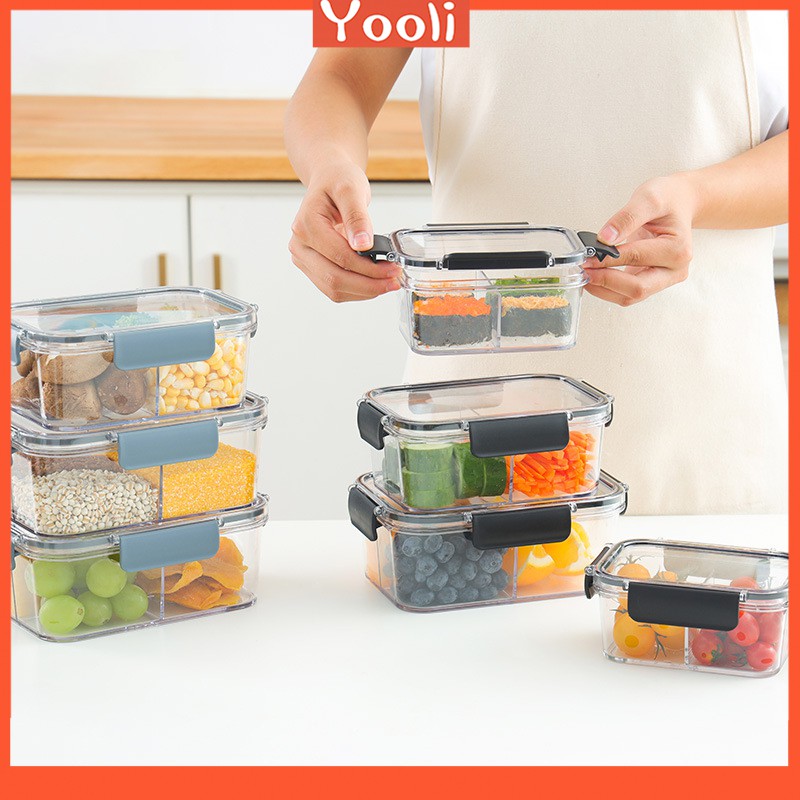 Transparent plastic sealed lunch boxcan be divided into fresh-keeping ...