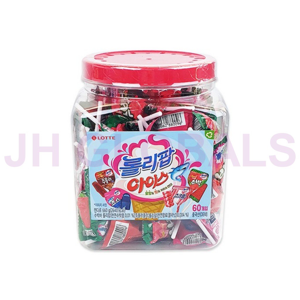 From Korea Lotte Ice Lollipop Candy 660g Watermelon Bar Jaws Bar Screw