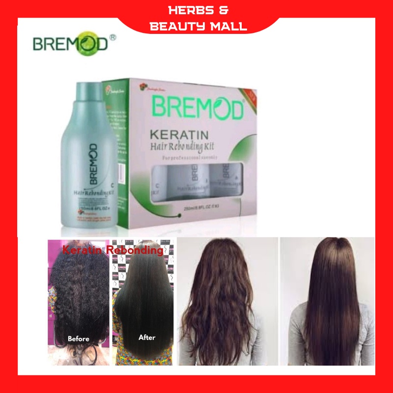 Free Medicine Treatment, Straighten Hair Medicine,BREMOD KERATIN Hair Rebonding Kit (How To Be