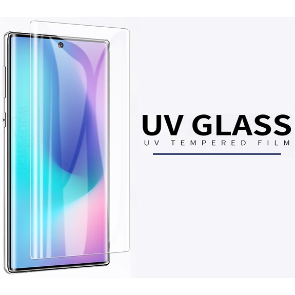 UV Full Glue Adhesive Tempered Glass Screen Protector (Fingerprint may
