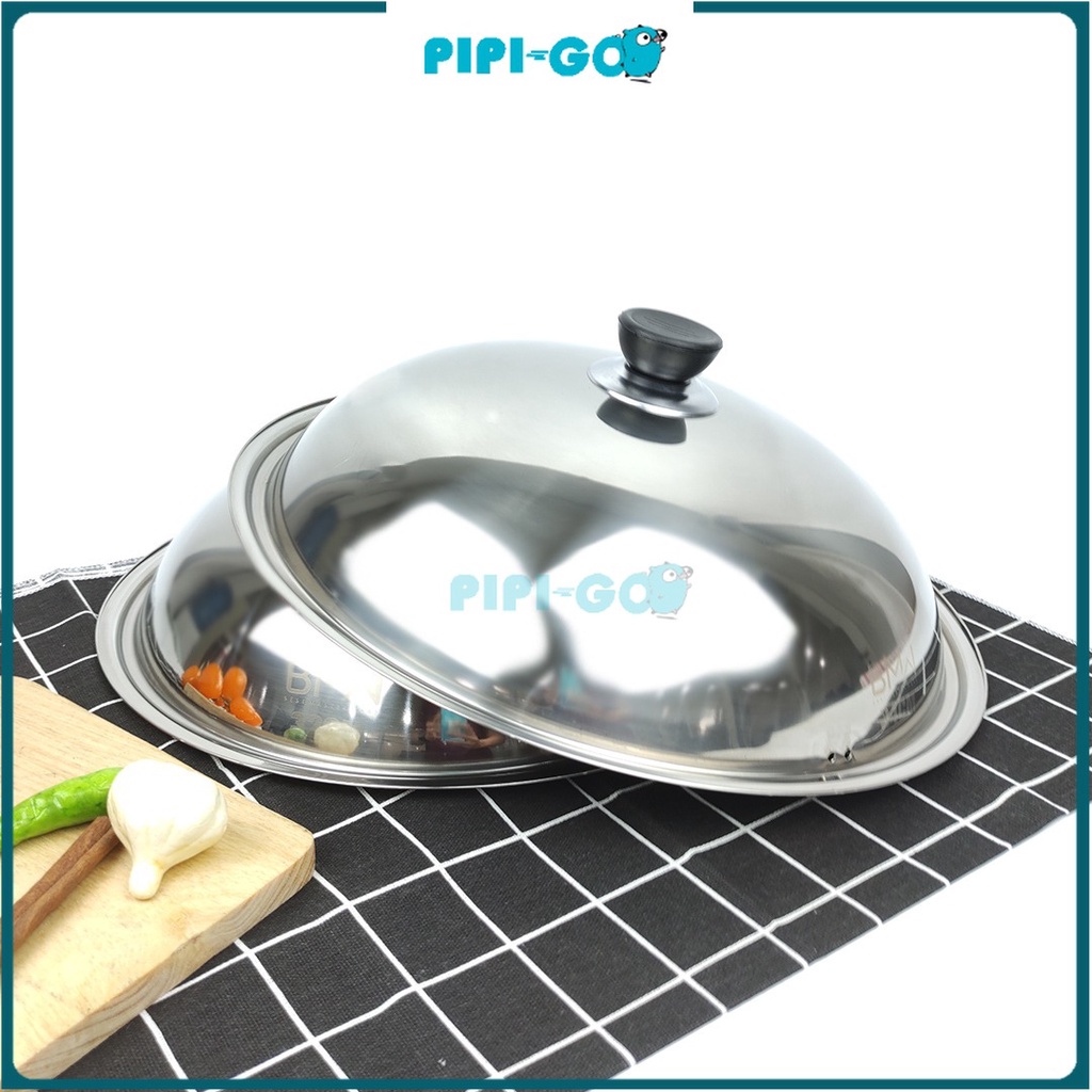 Ppg Stainless Steel Pan Lid Fry Pan Teflon Wok Frying Pan Lid Handle