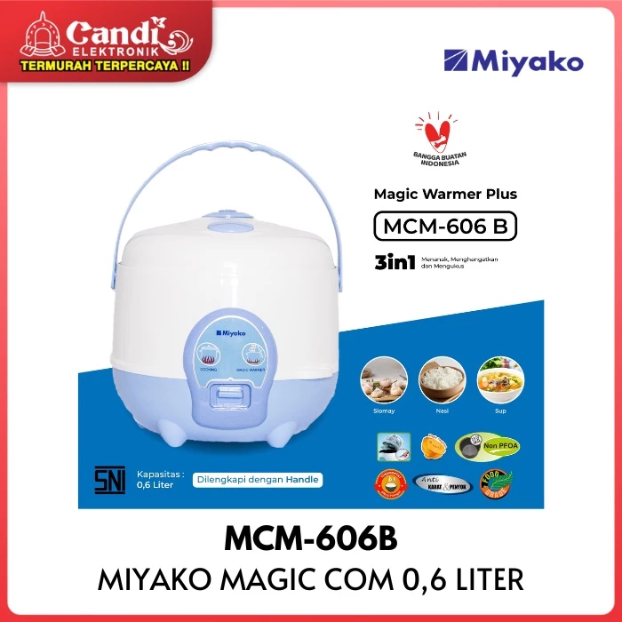 MIYAKO Magic Warmer Penanak Nasi 0,6 Liter MCM-606B - Gambar 4