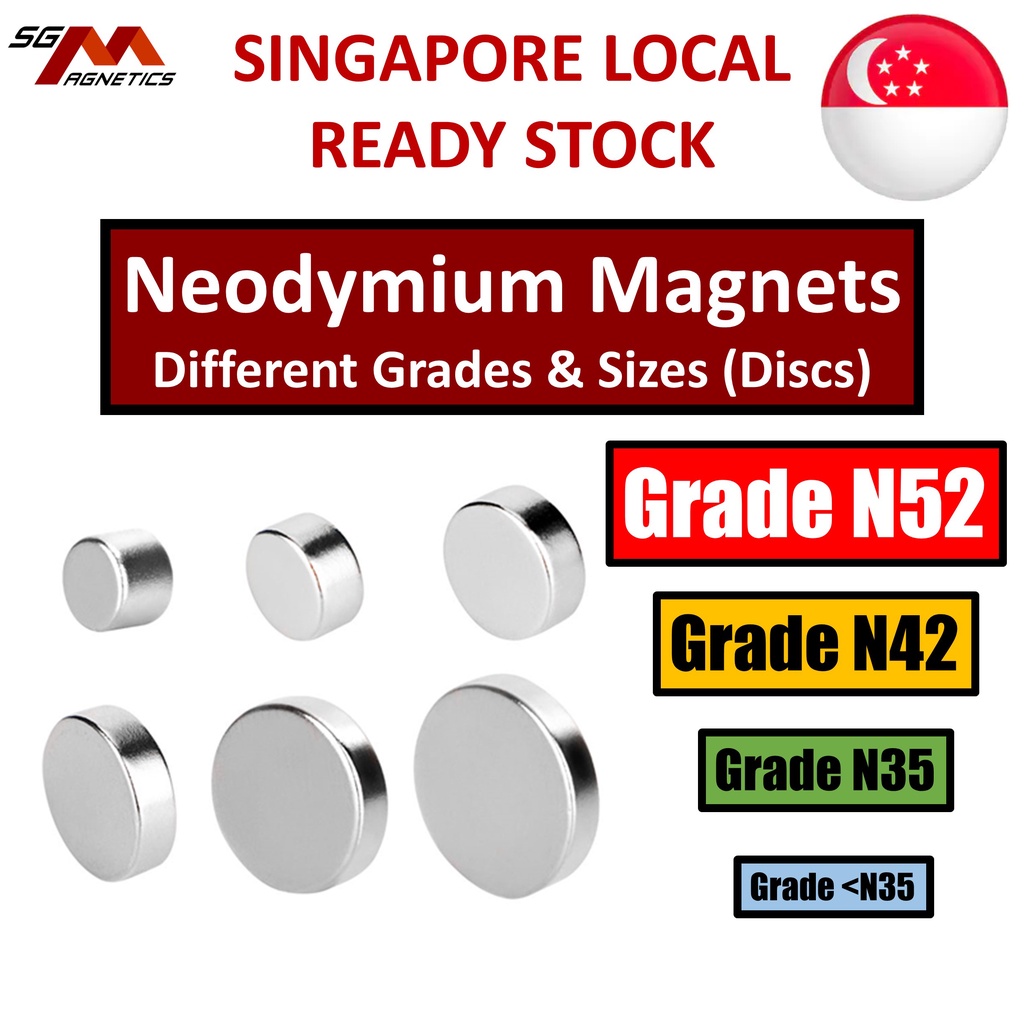 N52 N50 Neodymium Disc Magnets of Different Grades & Sizes N35 N42 N45 ...