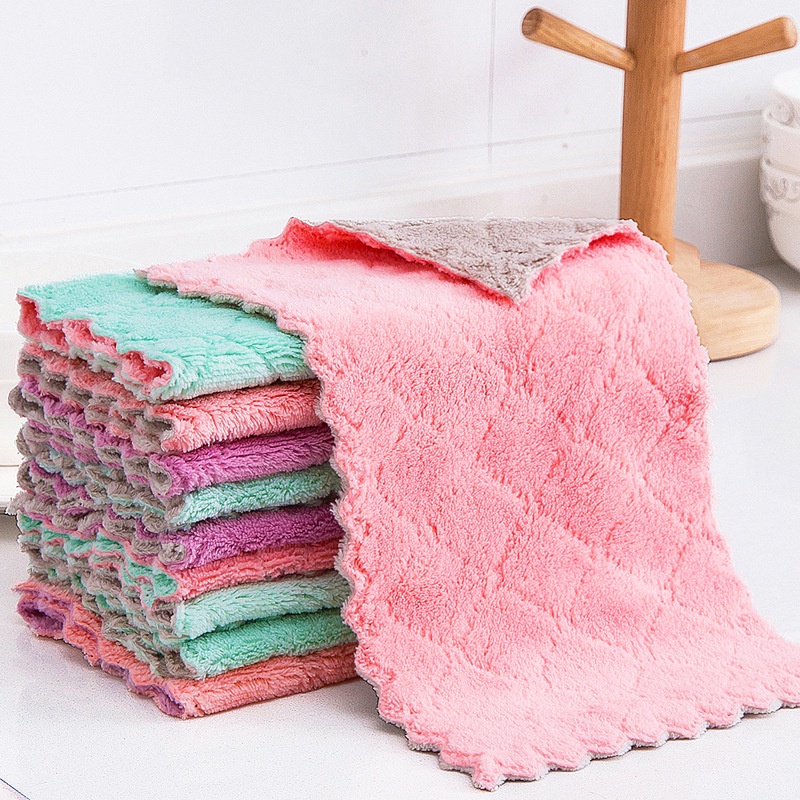 Steel Wire Dishwashing Cloth Kitchen Cleaning Cloth Non-stick Oil Dish Clean  Towel Washing Rags Household Cleaning Accessories