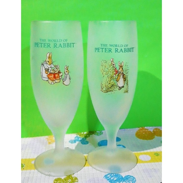The World of Peter Rabbit Frosted Wine Glass PETER RABBIT | Shopee ...