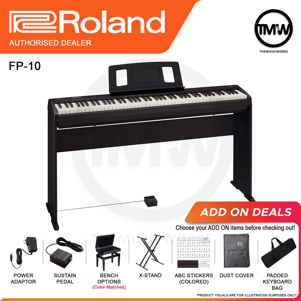 Roland FP-10 Digital Piano 88 keys Fully Weighted Hammer Action ...