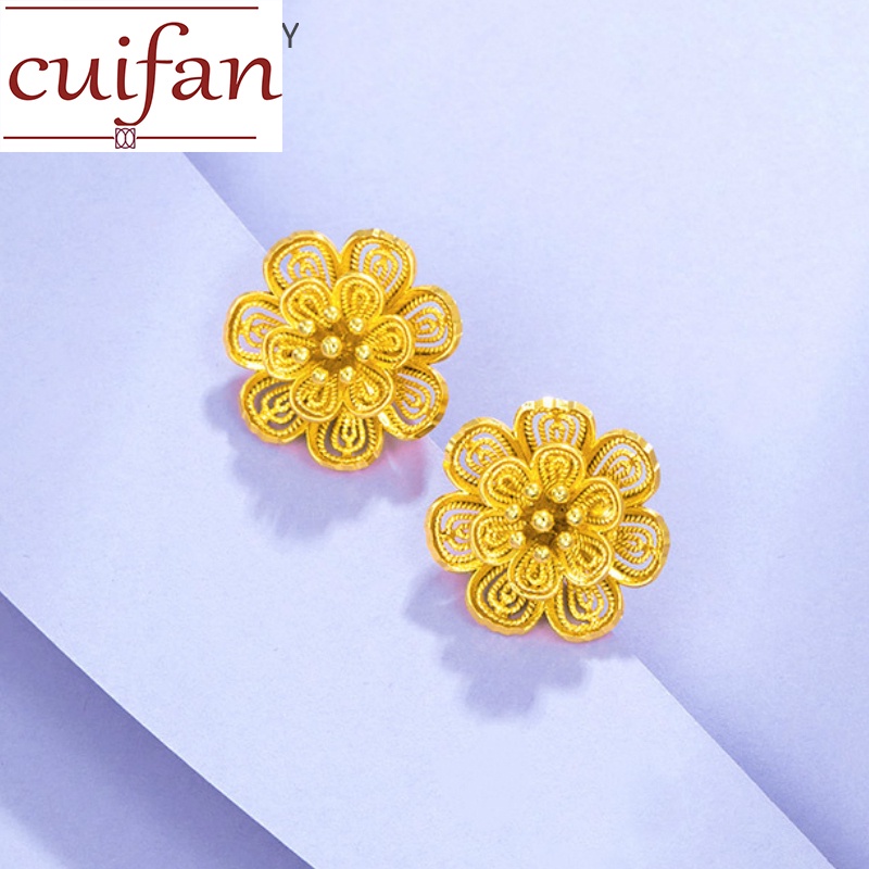 Gold on sale flower studs