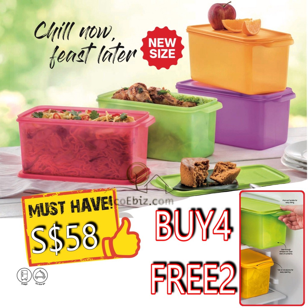 Limited Stocks! TUPPERWARE Colourful Fridge Cool Stacker Set (Buy4Free2 ...