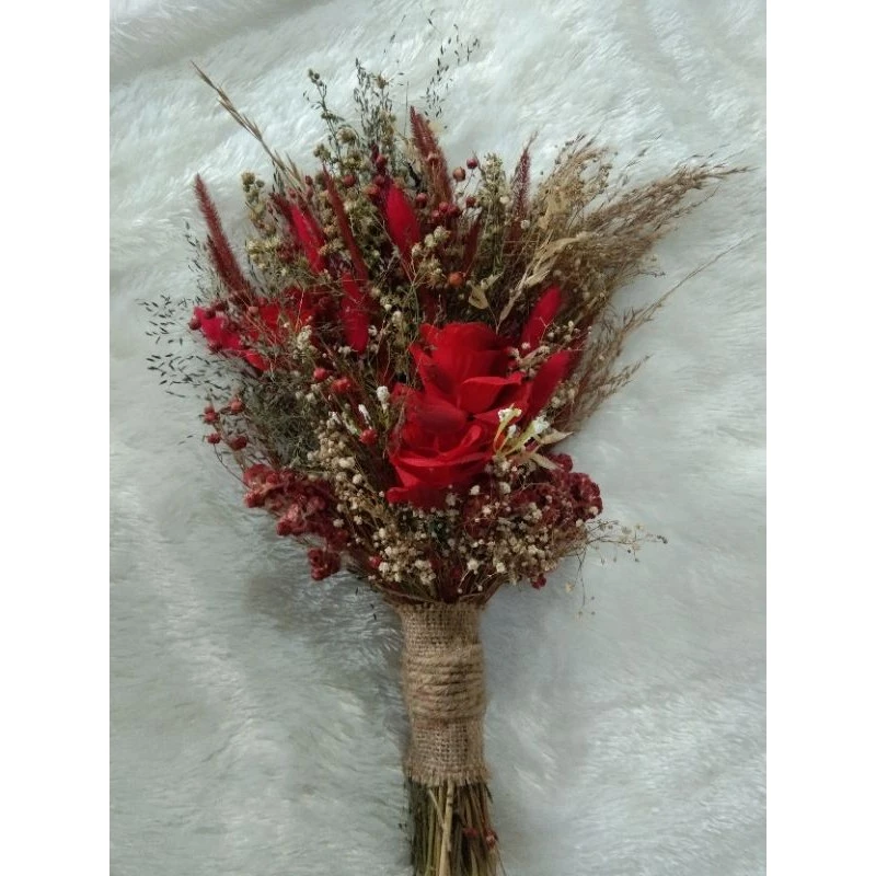 Buket Bunga Kering Rustic Awet Untuk Pernikahan - Gambar 2