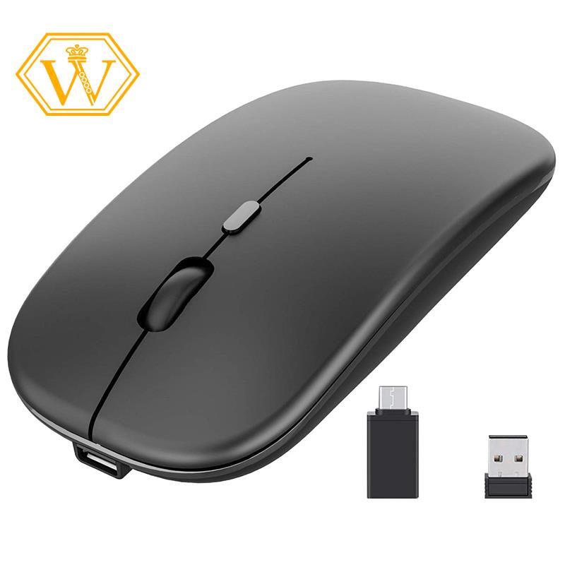 Wireless Mouse with USB and Type-C Receiver, for Laptop,MacBook ...