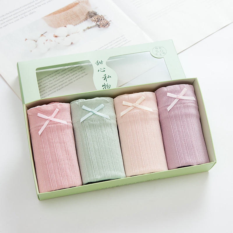 [Boxed 4 pieces] moisturizing antibacterial Panties, nude ammonia mask