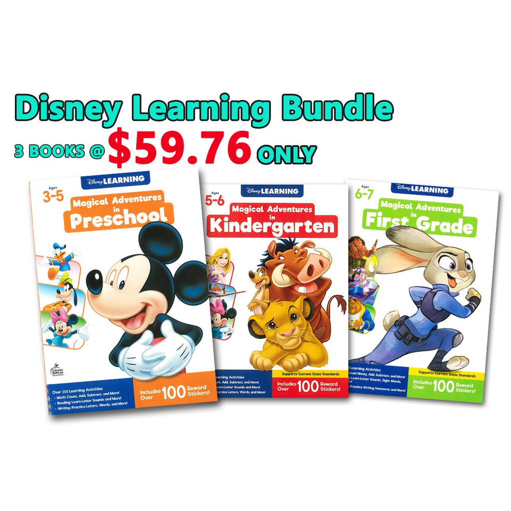 Disney Learning Bundle(3 Books)- Magical Adventure in Preschool ...
