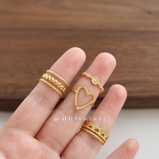 Real gold stackable on sale rings