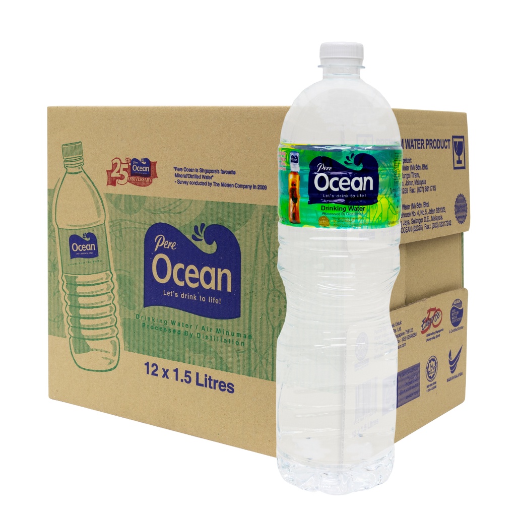 Pere Ocean Distilled Water, 1.5L [Bundle of 12] Shopee Singapore