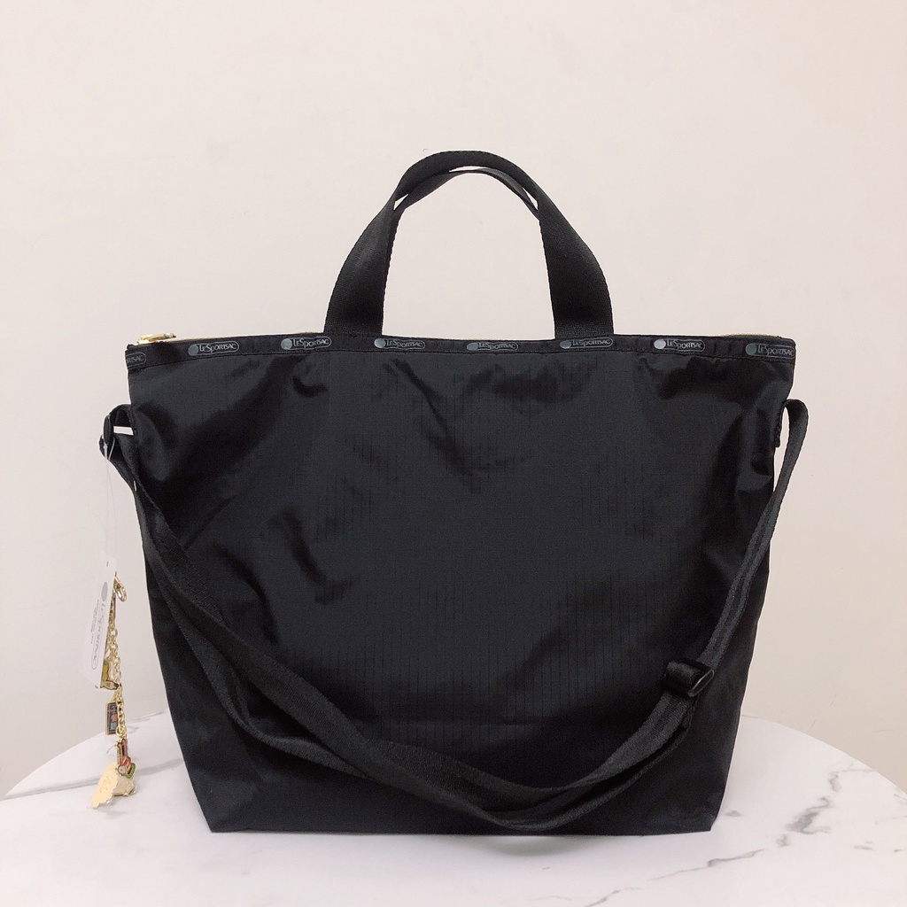 LeSportsac Joint Handbag Messenger Bag Tote 4360 Tea Restaurant Black ...