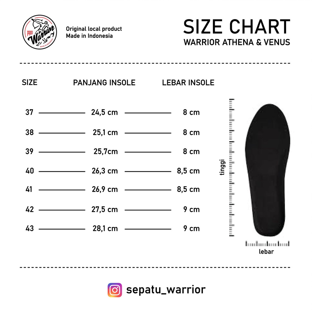 Sepatu Sekolah Warrior Venus BW HC - Sepatu Sekolah Warrior - Gambar 4