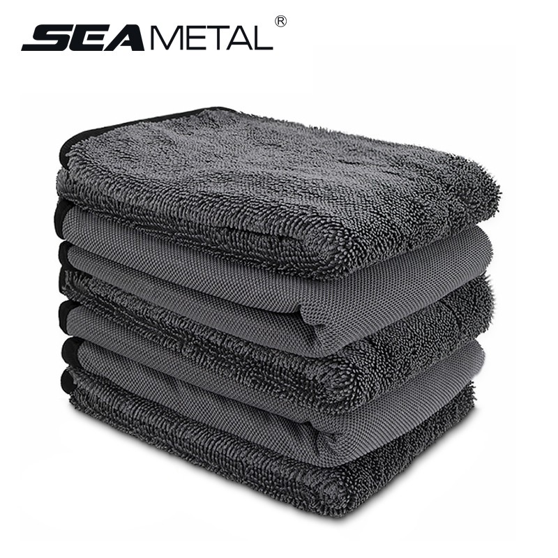 SEAMETAL 1PC Microfiber Towels Car Washing Microfiber Towel 800GSM Auto Extra Soft Rag Car Care Cleaning Dry