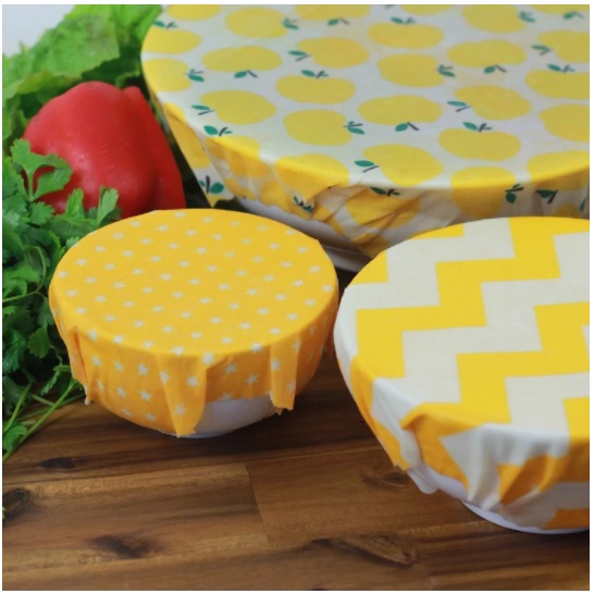 3Pcs Reusable Beeswax Food Wrap Beeswax Wrap Eco Friendly Organic, Bees Wax  Food Storage Wrappers Cling Sandwich Re-washable Keeps Produce Fresh 