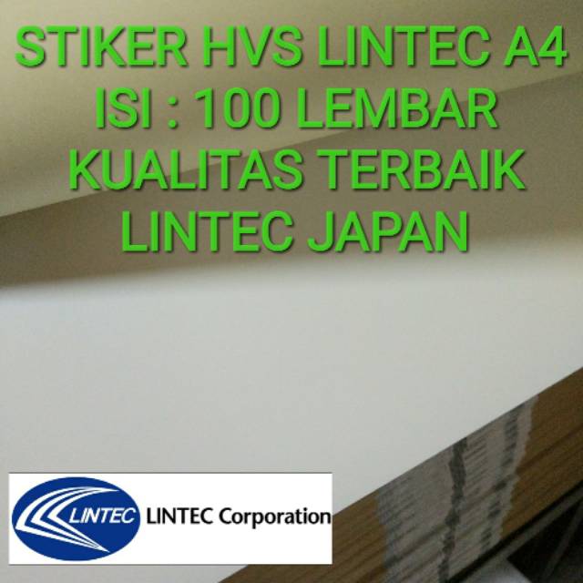 Hvs LINTEC A4 sticker paper CONTENTS 100 SHEETS/doff sticker/matte A4 ...