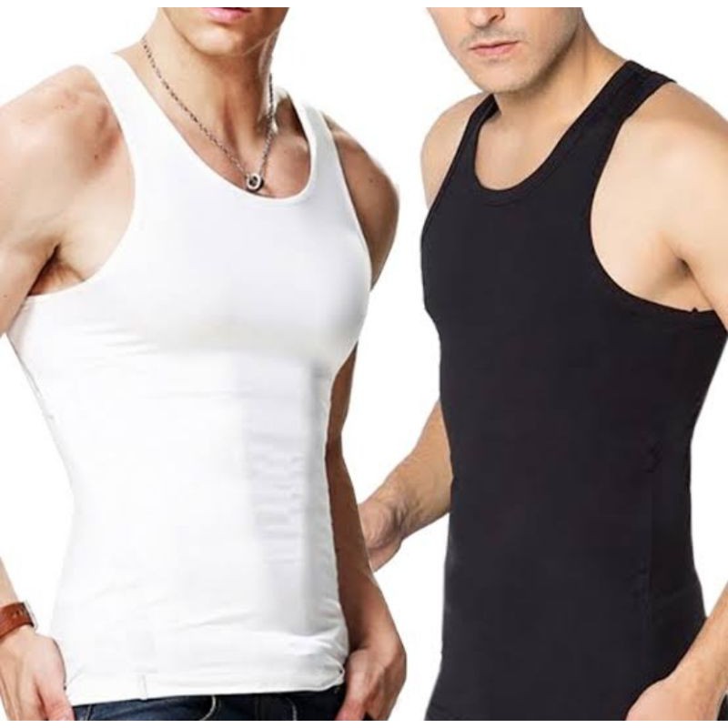 PUTIH HITAM Men's Undershirt/Adult Singlet/Black And White Singlet/Men