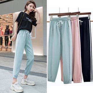 striped womens joggers