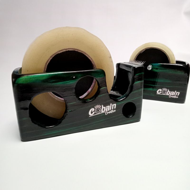 KAYU 2inch Large Duct Tape Cutter Tape Cutter Dispenser Teak Wood