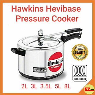 Hawkins Hevibase iH30 3-Litre Induction Pressure Cooker Small Silver