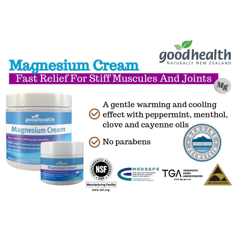 Good Health Zechstein Magnesium Sports Cream - Fast Relief For Stiff, Tired  Muscles And Joints (90G) | Shopee Singapore