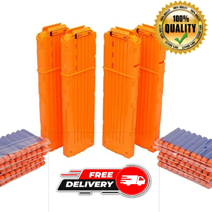 *SG INSTOCK* Nerf Gun Magazine Orange 12 18 Bullets Darts Refill Accessories (NO BULLETS INCLUDED)