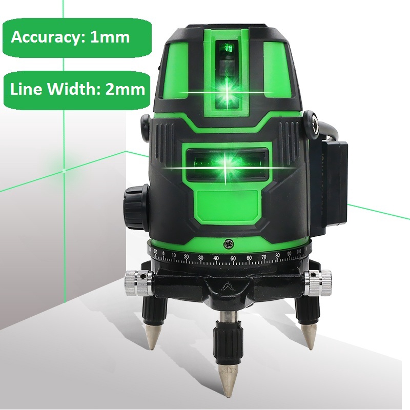 5 Line Self Leveling Laser Level with Green Beam, 360 Rotatable,High ...