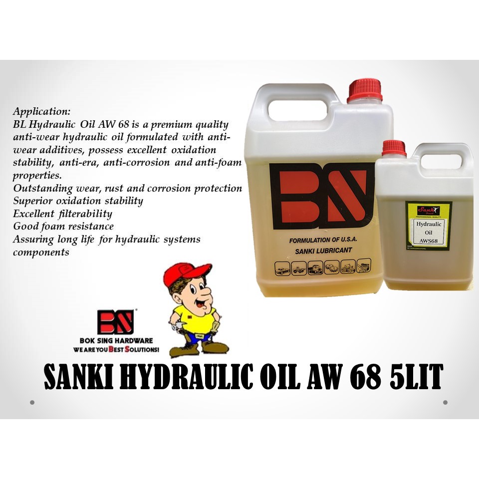 Hydraulic Oil AW68 SANKI 5L | Shopee Singapore