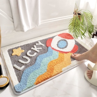 2021, Flocking Fruit Lemon Shape Bathroom Rug Mat Cute Cartoon Bath Mat  Kids Bathroom Decor Non-slip Carpet Absorbent Foot Mat Bathtub Rug  Washable, 4