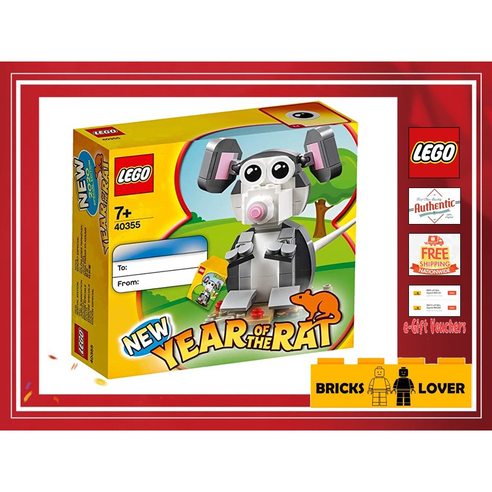 Lego 40355 Zodiac Bricks Lover Year of The Rat 2020 100 Original Ready Stock Shopee Singapore