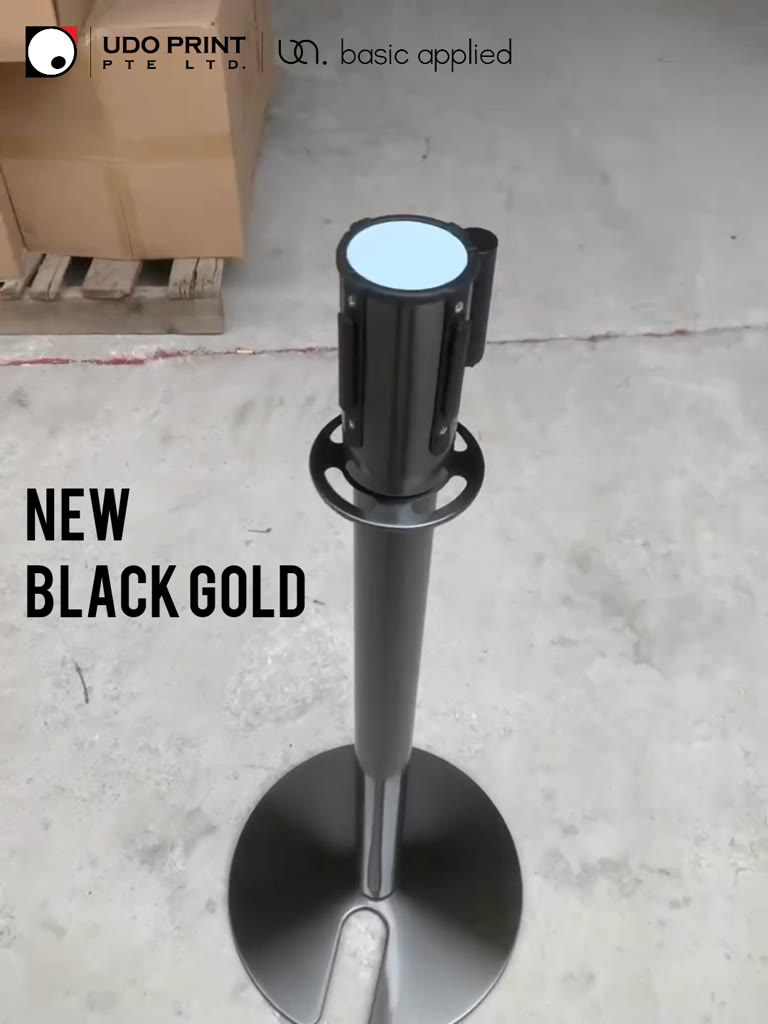 U-Base Stainless Steel Retractable Queue Pole | Stackable Queue Standee ...