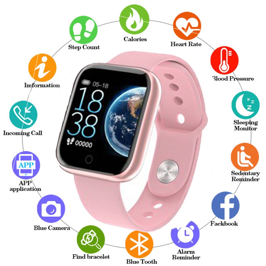 WAYWAY Smart Watch D20 Y68 Fitpro Men Women Kids Smart watch Waterproof ...