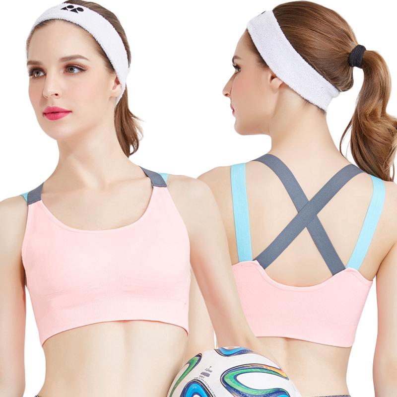 Sports Bra High Impact Cross Back With Hook Plus Size Women Top Seamless Wireless  Push Up Breathable Bralette Fitness Run Active Wear Yoga Gym Brassiere