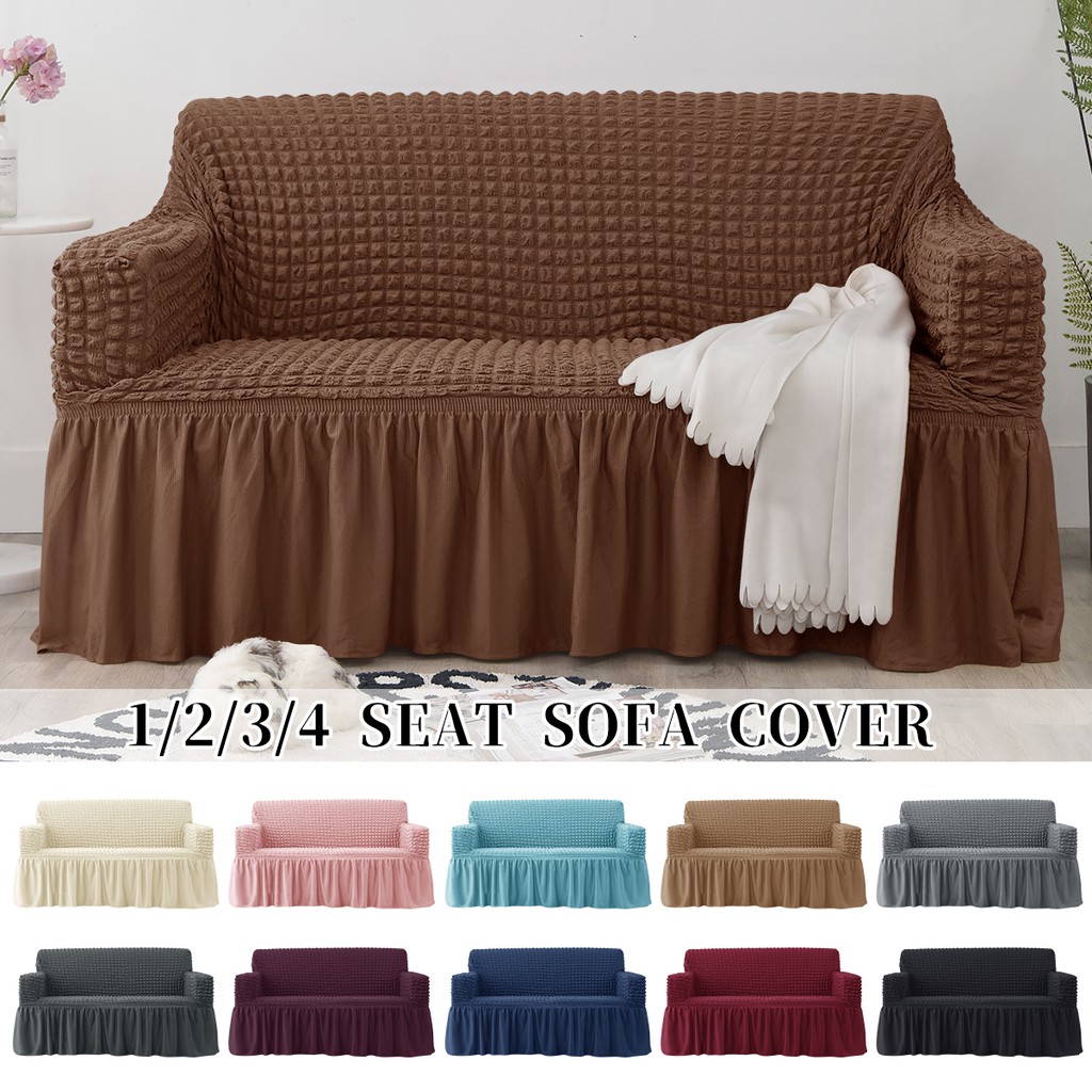 Yupai Universal Spandex Seersucker 1 2 3 4 Seats Sofa Cover