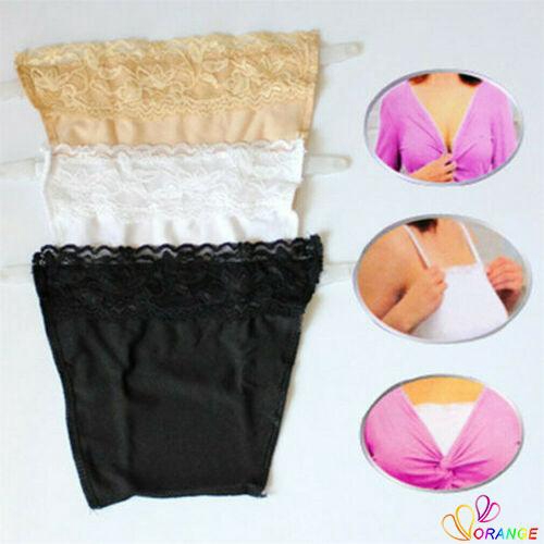 ❤TY-3PCS Women´s Clip-on Lace Mock Camisole Bra Insert Modesty Panel