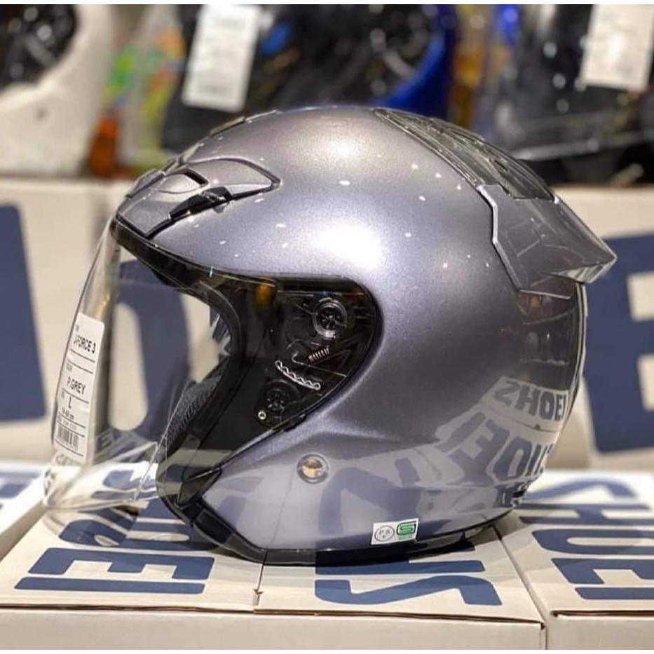 Helmet SHOEI JFORCE 3 / JF3 / Visor Shoei CJ1 (Matte Black / Blue